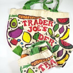 Lot of 3 Trader Joe’s Fresh Produce Fabric Shopping Bags